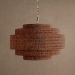GV Paloma Rattan Chandelier Natural 28 Inch