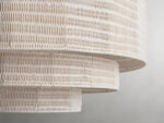 GV Rattan Chandelier 40 Inch White Handwoven Shade - Image 3