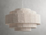 GV Rattan Chandelier 40 Inch White Handwoven Shade - Image 2