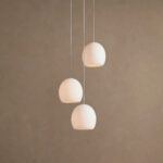 GV Alabaster Chandelier Round Adjustable Cable Light
