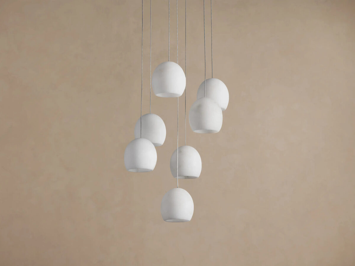 GV Alabaster Chandelier Round Adjustable Cable Light - Image 8
