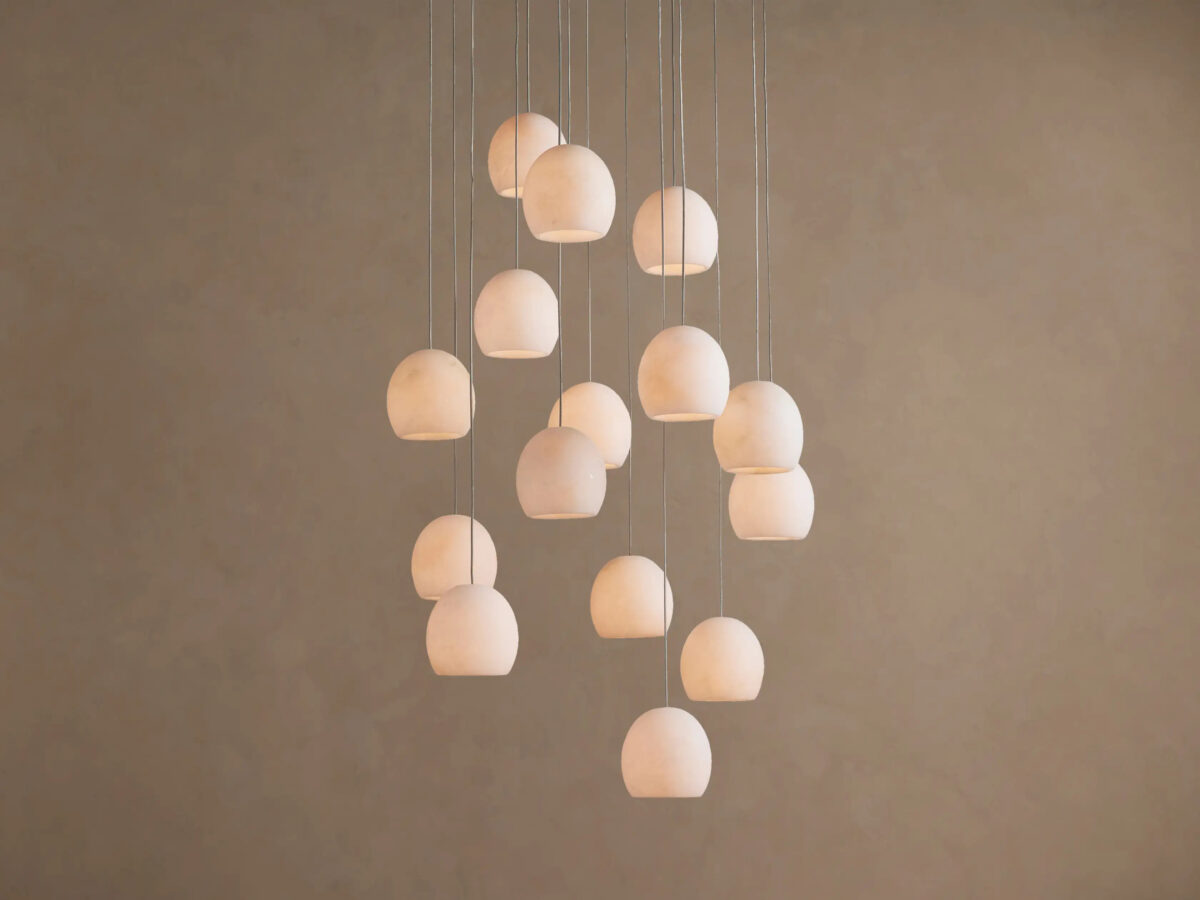 GV Alabaster Chandelier Round Adjustable Cable Light - Image 11