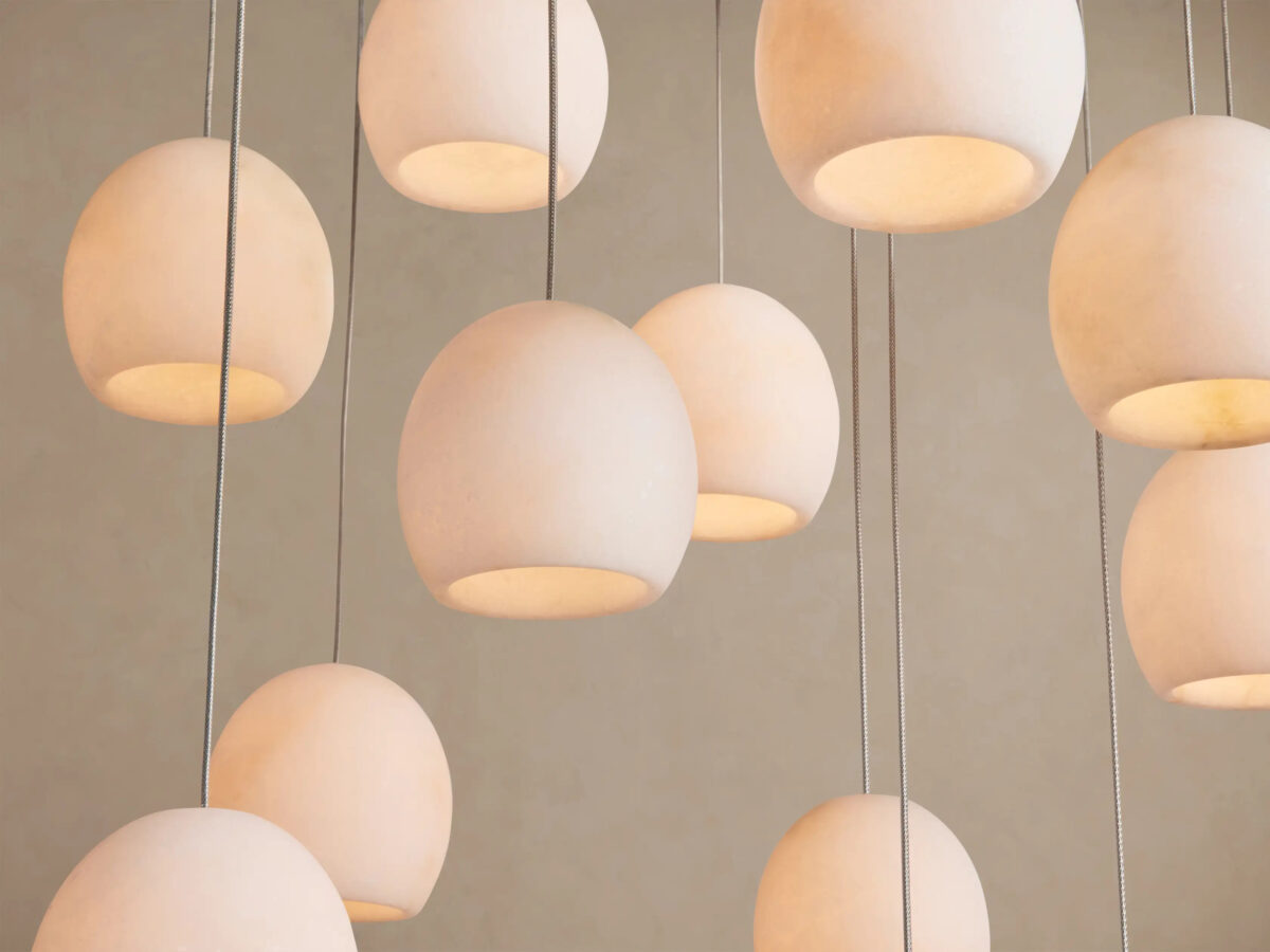 GV Alabaster Chandelier Linear 48 Inch - Image 3