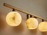 GV Alabaster Sconce 4 Light Brass Wall Light - Image 3