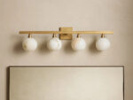 GV Alabaster Sconce 4 Light Brass Wall Light - Image 2