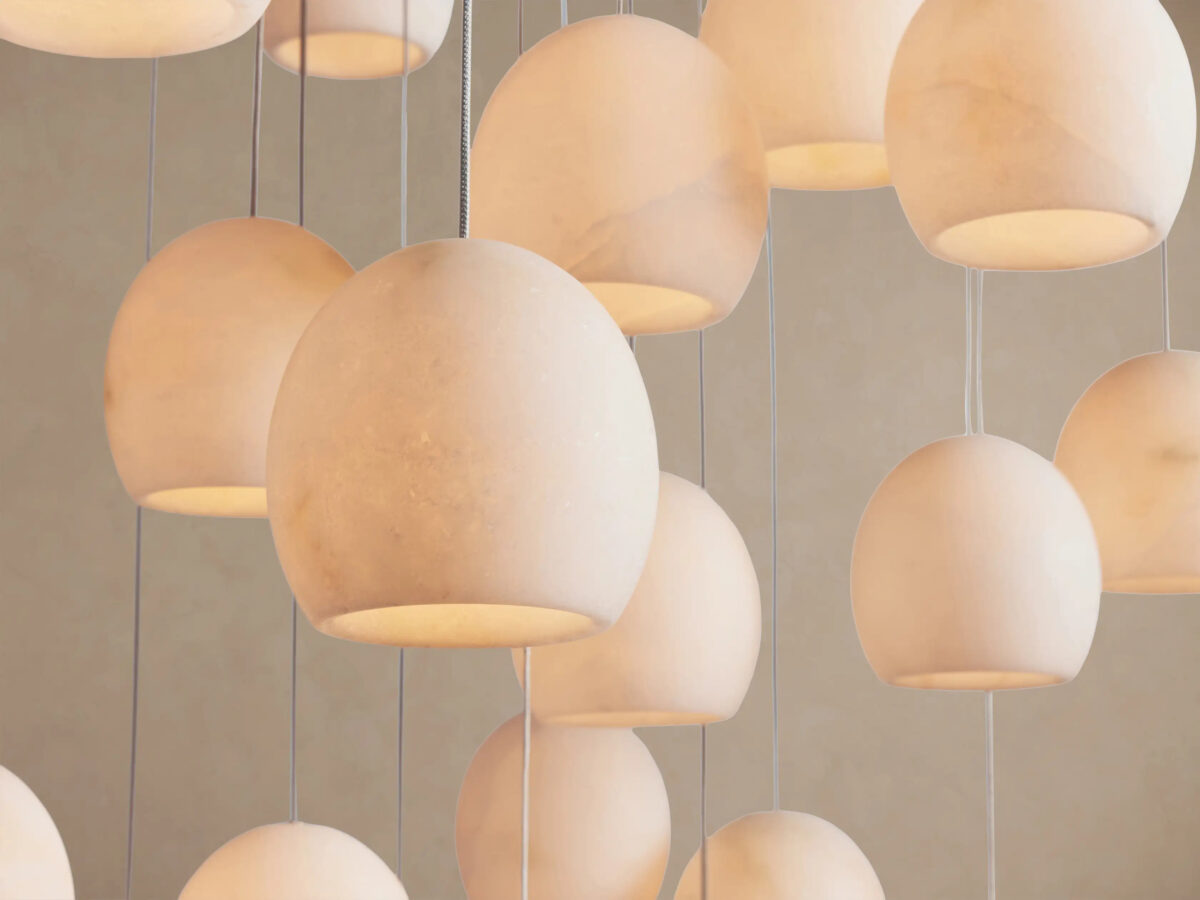 GV Alabaster Chandelier Round Adjustable Cable Light - Image 19