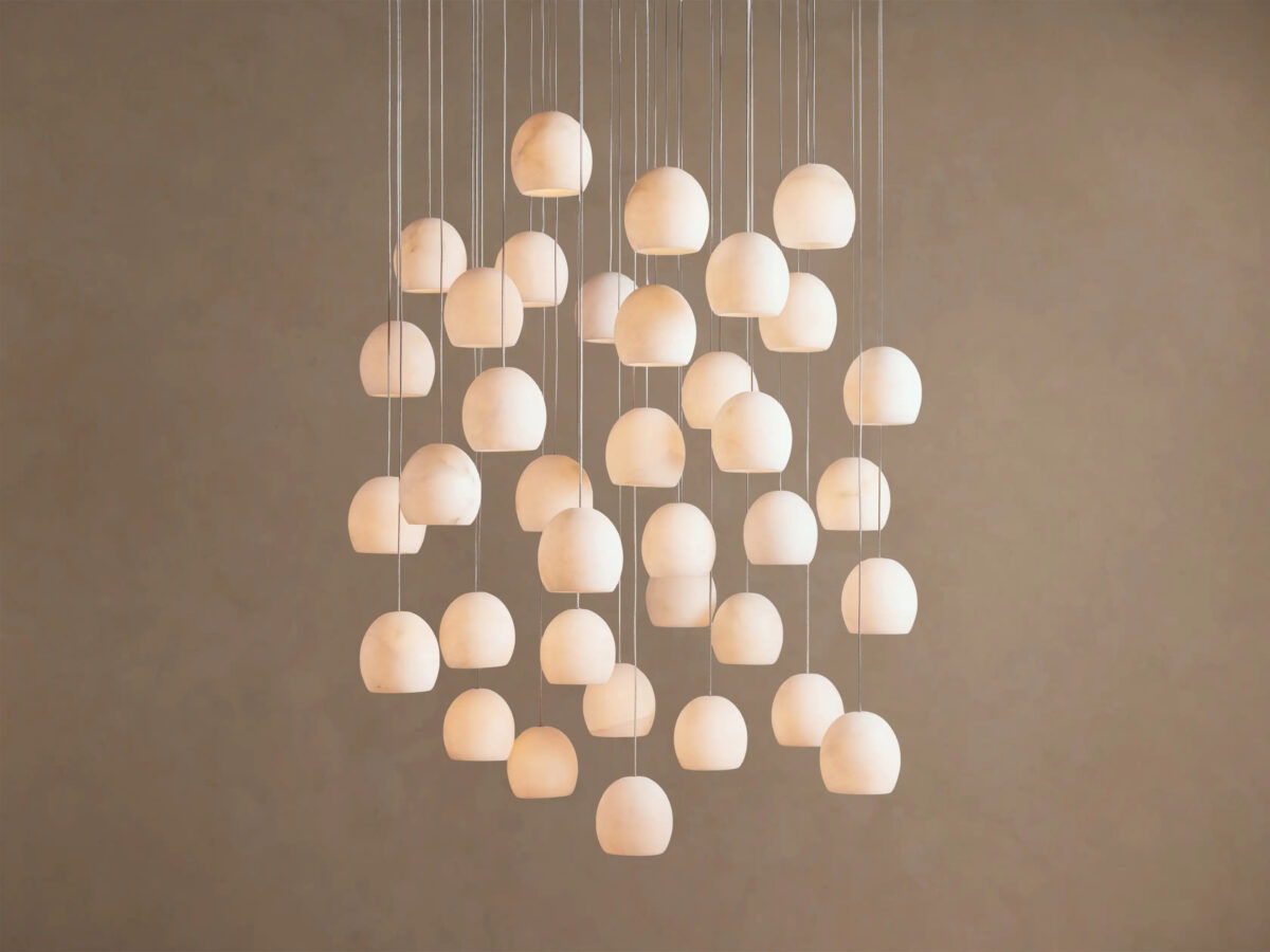 GV Alabaster Chandelier Round Adjustable Cable Light - Image 16