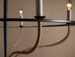 GV Rosalind Rattan Chandelier in Black Iron - Image 3