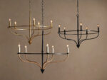 GV Rosalind Rattan Chandelier in Black Iron - Image 5