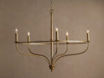 GV Rosalind Iron Ring Chandelier 5 Light Black - Image 5