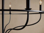 GV Rosalind Iron Ring Chandelier 5 Light Black - Image 3