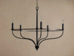 GV Rosalind Iron Ring Chandelier 5 Light Black - Image 2