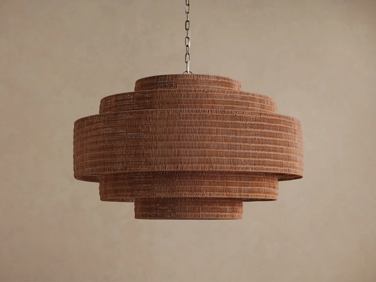 GV Paloma Rattan Chandelier Natural 28 Inch - Image 6
