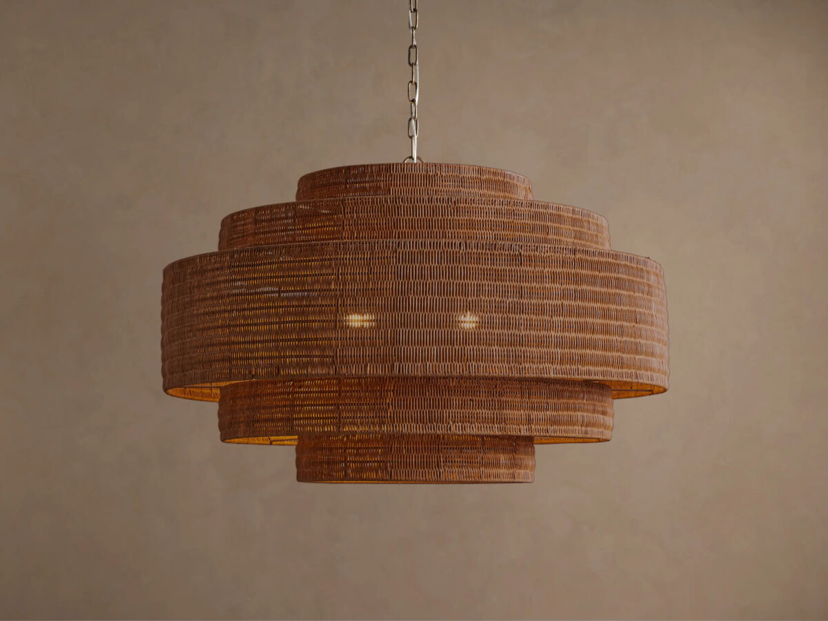 GV Paloma Rattan Chandelier Natural 28 Inch - Image 5