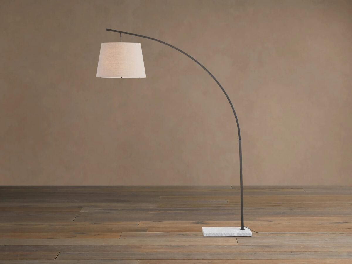 GV Iron Arc Floor Lamp with Marble Base - Image 7
