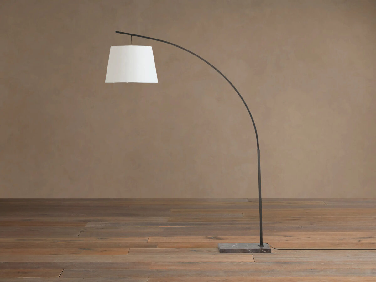 GV Iron Arc Floor Lamp with Marble Base - Image 5