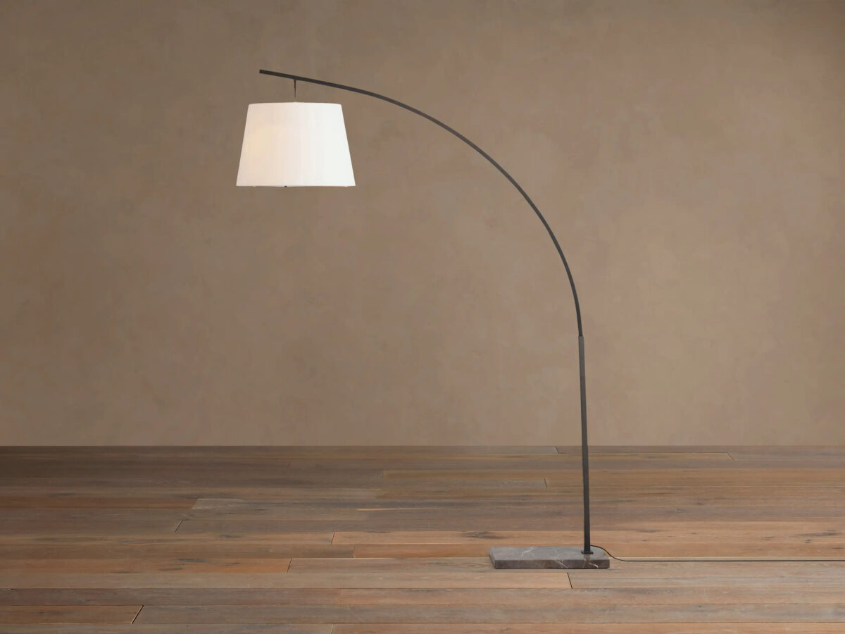 GV Iron Arc Floor Lamp with Marble Base - Image 4