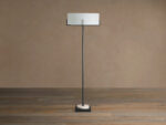 GV Brass Floor Lamp with Linen Shade and Granite Base - Image 5