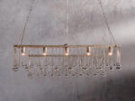 GV Aubrey 47 in Silver Iron Chandelier with Glass Crystals