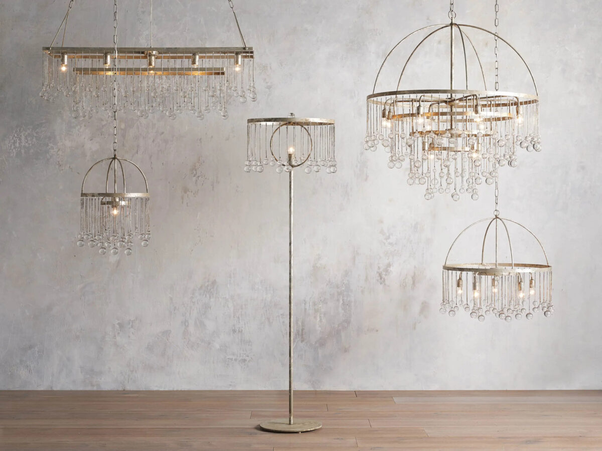 GV Aubrey Round Silver Crystal Chandelier 4 Tier - Image 2