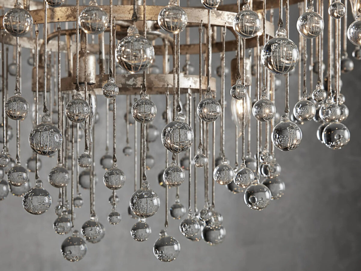 GV Aubrey Round Silver Crystal Chandelier 4 Tier - Image 3