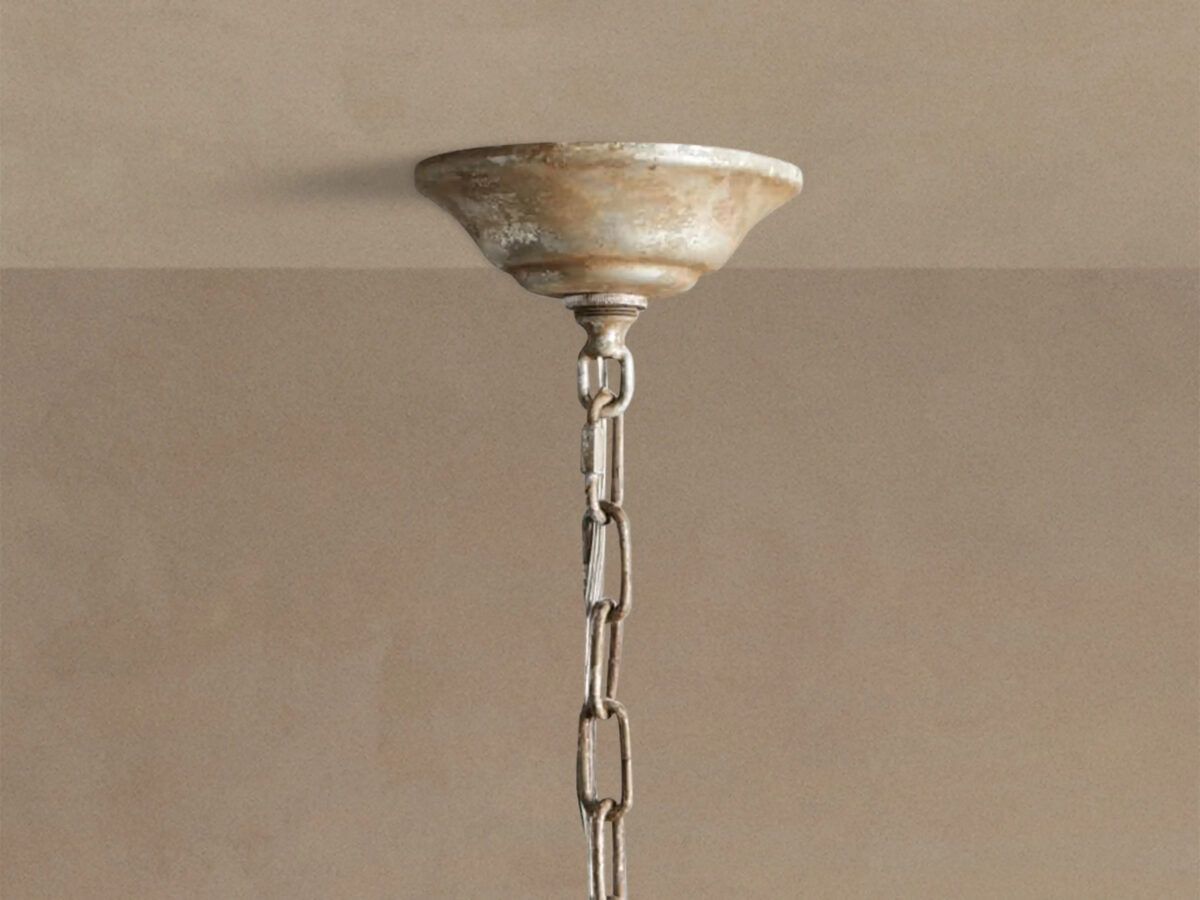 GV Iron Vine Chandelier with Crystal Drops - Image 3