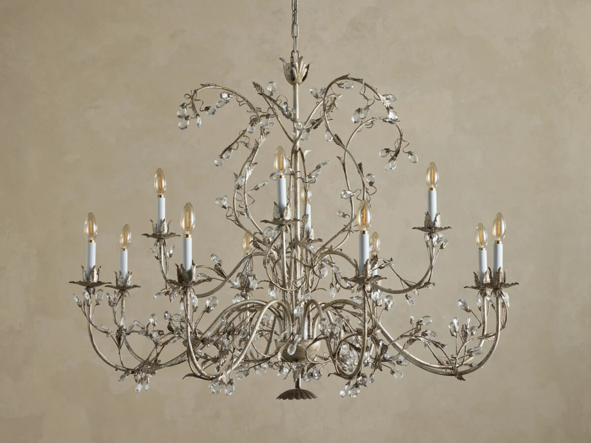 GV Crystal Chandelier Claudette 12 Light Silver - Image 2