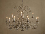 GV Crystal Chandelier Claudette 12 Light Silver