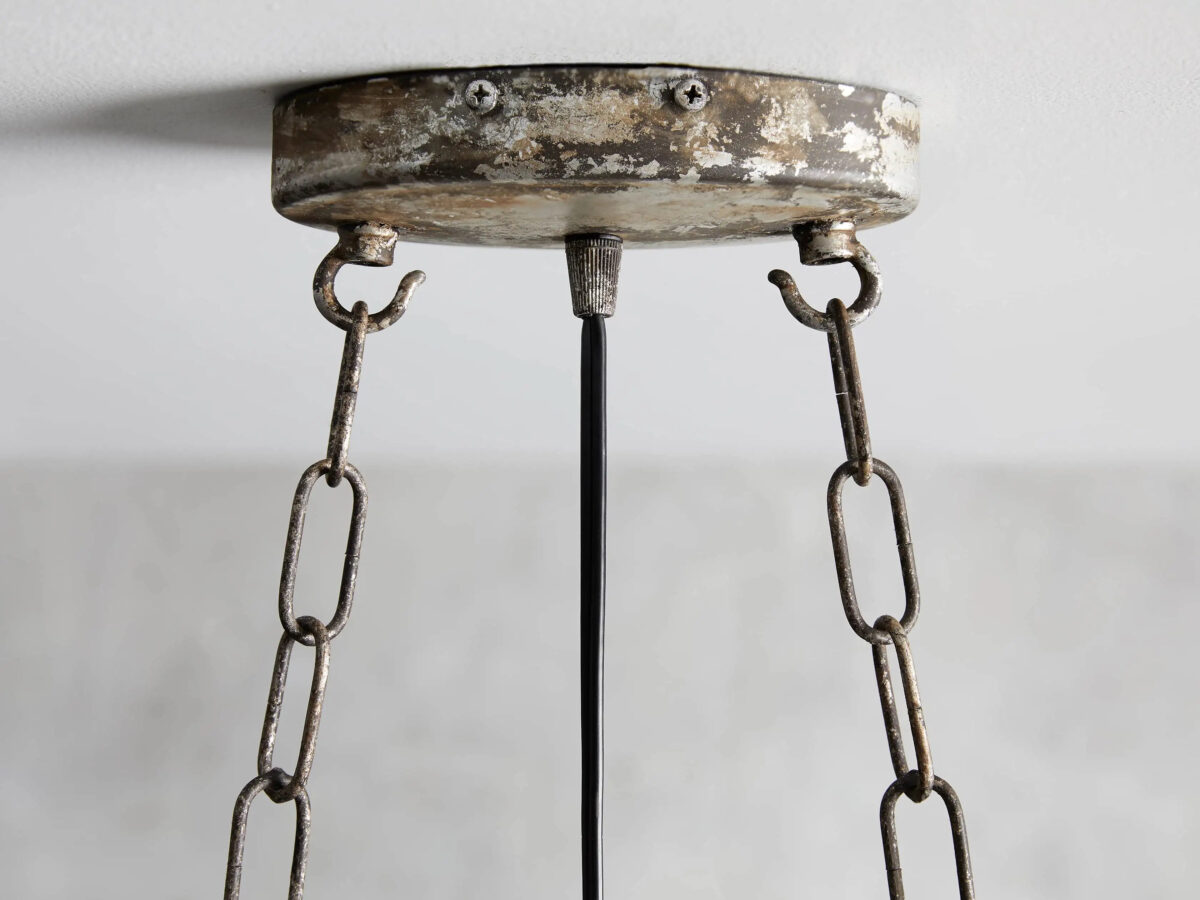 GV La Cage Iron Cage Chandelier in Silver Clay - Image 4