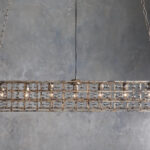 GV La Cage Iron Cage Chandelier in Silver Clay