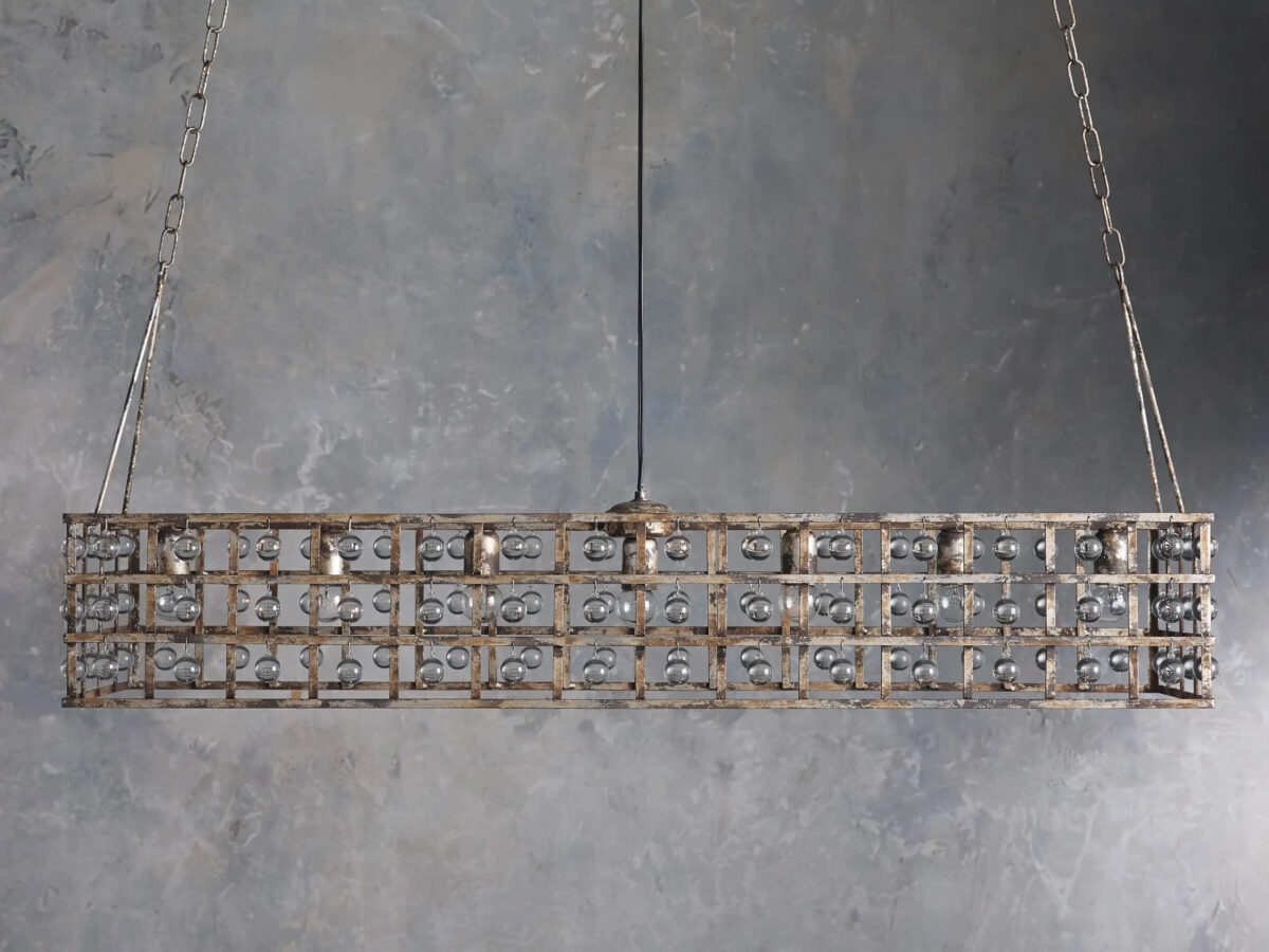 GV La Cage Iron Cage Chandelier in Silver Clay - Image 2