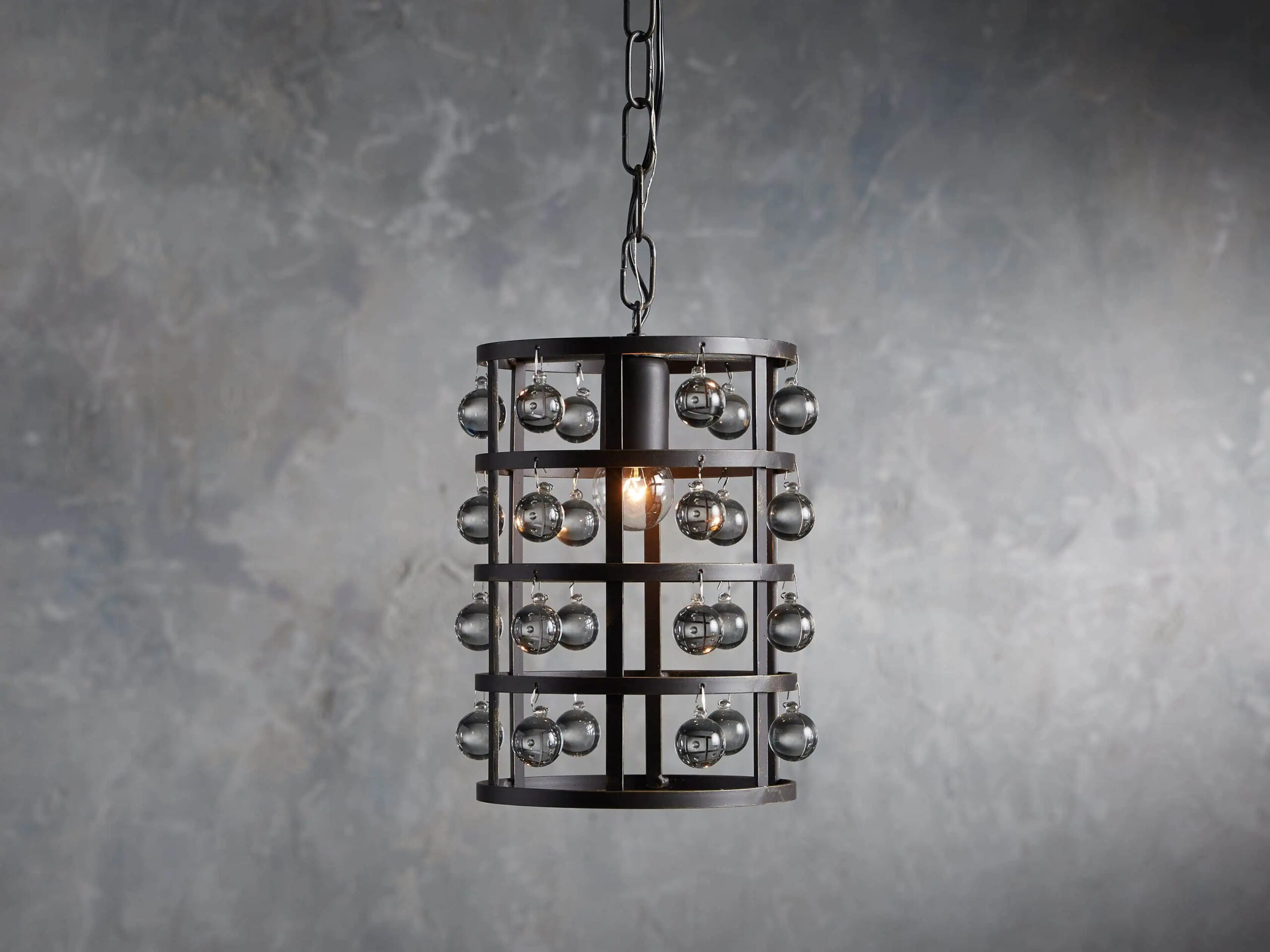 66636H141_A200709 GV La Cage Iron Cage Pendant 8 Inch Bronze - Image 1