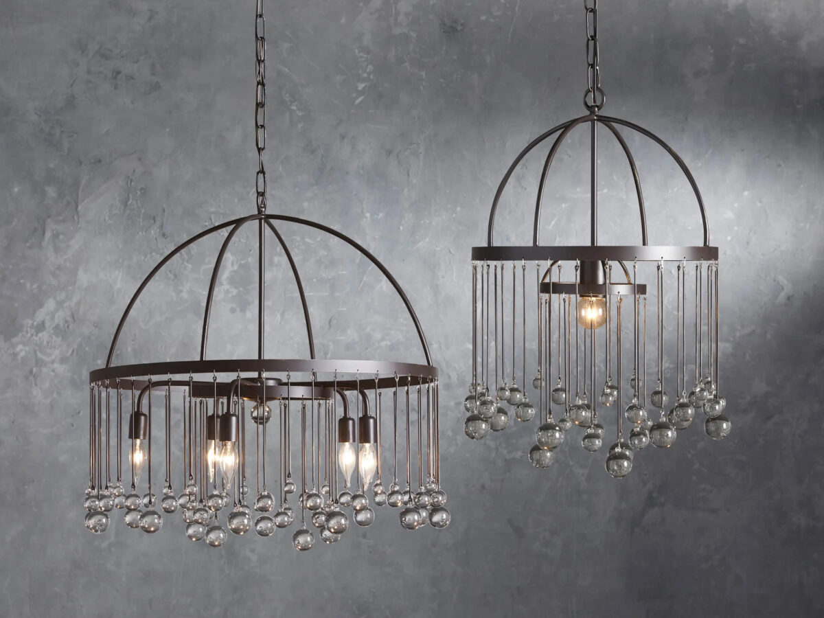 GV Aubrey 2 Tier Iron Cage Chandelier - Image 5