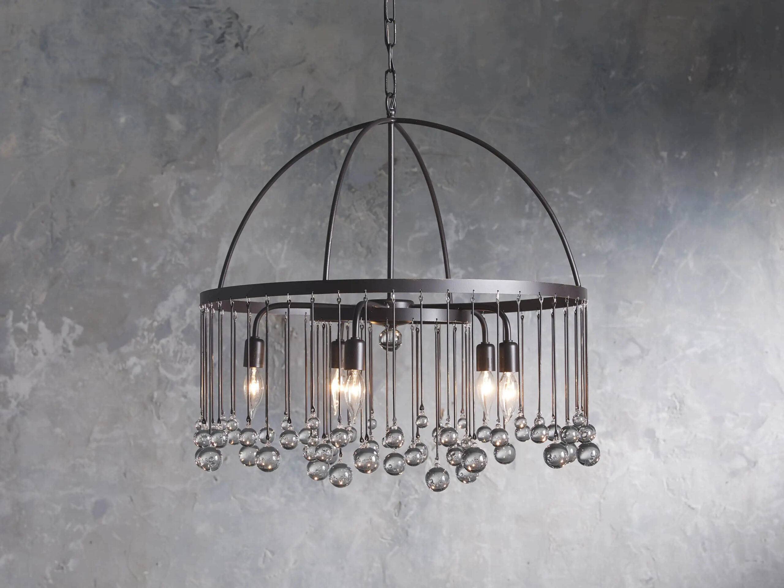 66636H203_E200709 GV Aubrey 2 Tier Iron Cage Chandelier - Image 1