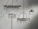 GV Iron Chandelier Aubrey Rectangular Glass Drop Light - Image 5