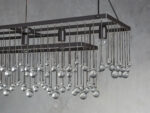 GV Iron Chandelier Aubrey Rectangular Glass Drop Light - Image 3