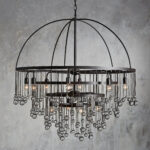 GV Iron Chandelier Aubrey Round 4 Tier Bronze