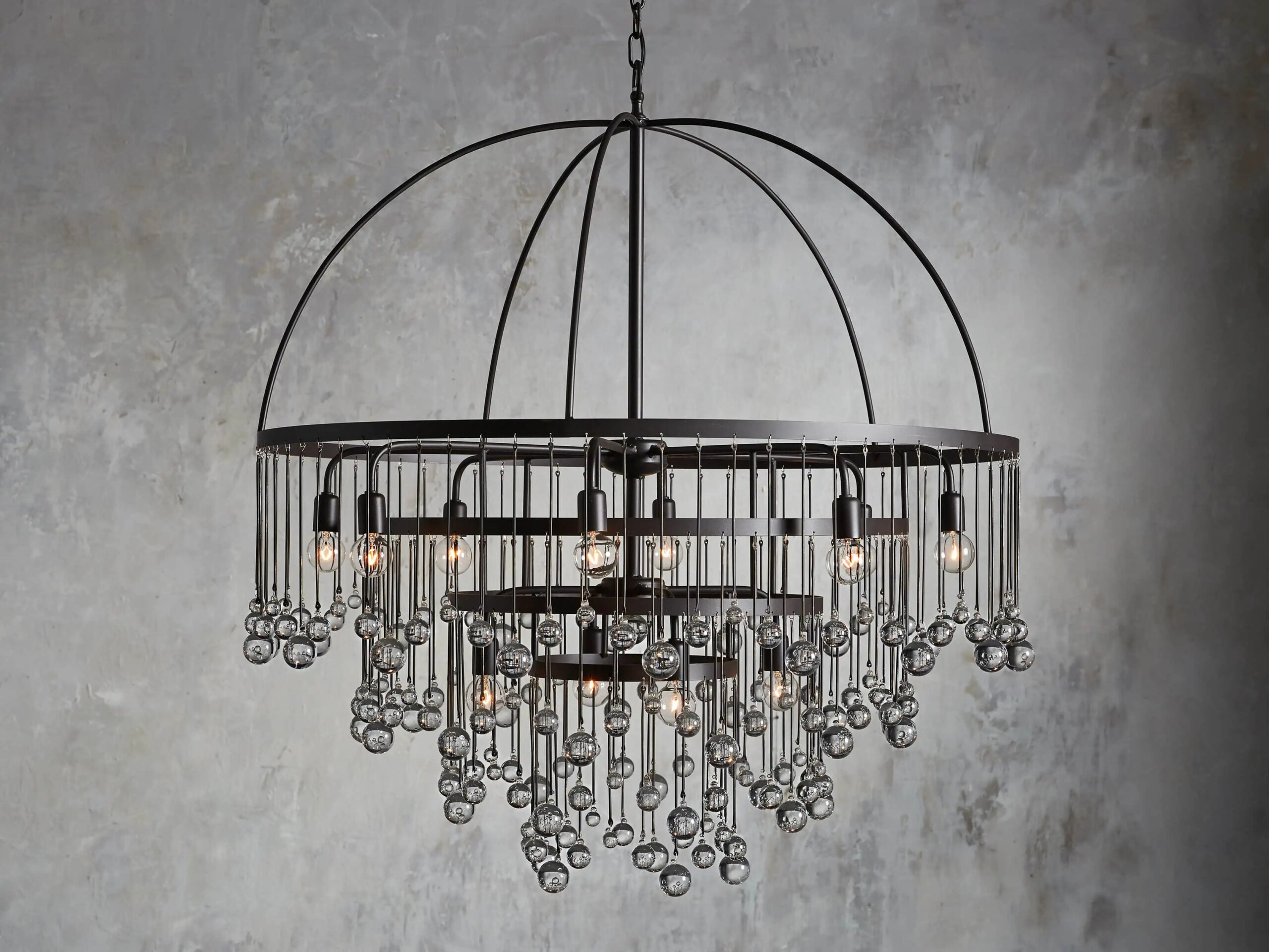66636H209_J201123 GV Iron Chandelier Aubrey Round 4 Tier Bronze - Image 1