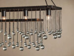 GV Iron Chandelier Aubrey Rectangular Glass Drop Light - Image 9