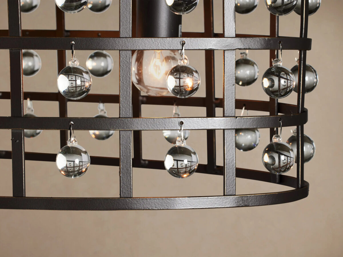 GV La Cage Oval Iron Cage Chandelier in Bronze - Image 3