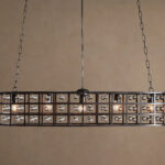 GV La Cage Oval Iron Cage Chandelier in Bronze