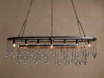GV Iron Oval Chandelier Aubrey 7 Light Bronze
