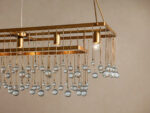 GV Iron Chandelier Aubrey Rectangular Glass Drop Light - Image 13