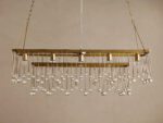 GV Iron Chandelier Aubrey Rectangular Glass Drop Light - Image 12