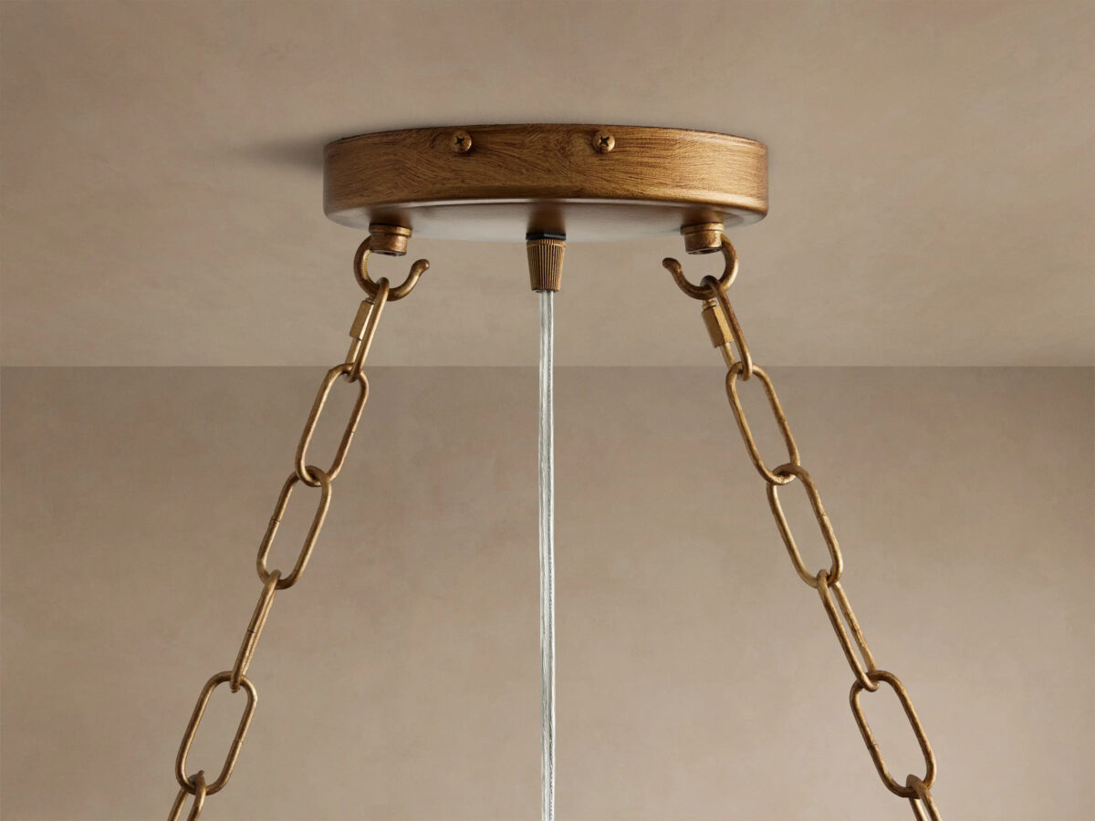 GV Iron Chandelier Aubrey Rectangular Glass Drop Light - Image 17