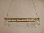 GV Iron Chandelier Aubrey Rectangular Glass Drop Light - Image 15
