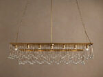 GV Iron Chandelier Aubrey Rectangular Glass Drop Light - Image 14