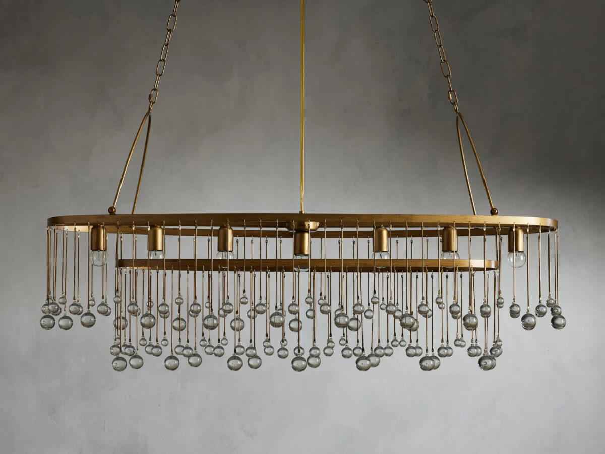 GV Iron Oval Chandelier Aubrey 7 Light Bronze - Image 6
