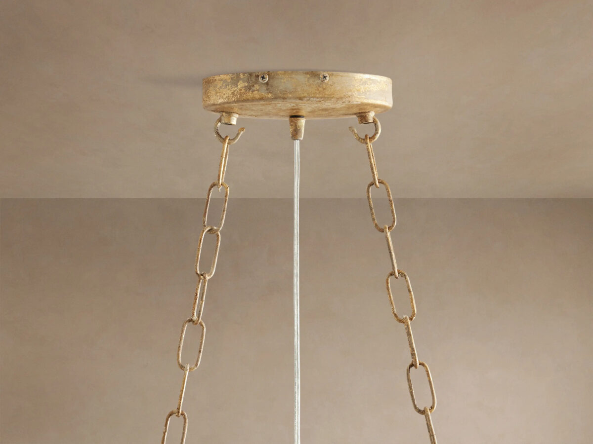GV Fiore Iron Oval Chandelier with Crystal Floral Details - Image 4
