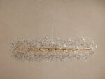 GV Fiore Iron Oval Chandelier with Crystal Floral Details - Image 2